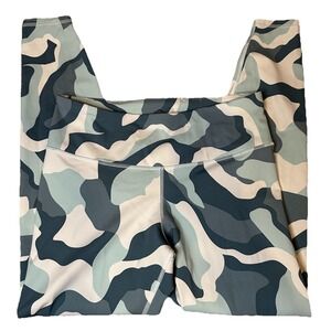 Under Armour Women's HeatGear Rush Blue Multicolor‎ Camo Active Leggings Size L